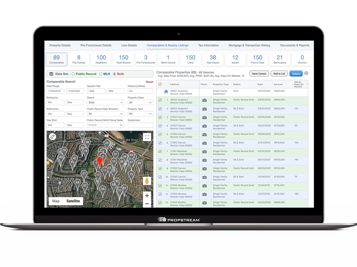 Accurate comps for property evaluations